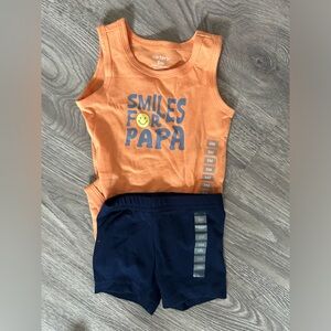CARTER’s NWT 3 month outfit. Navy shorts with tank style onesie.